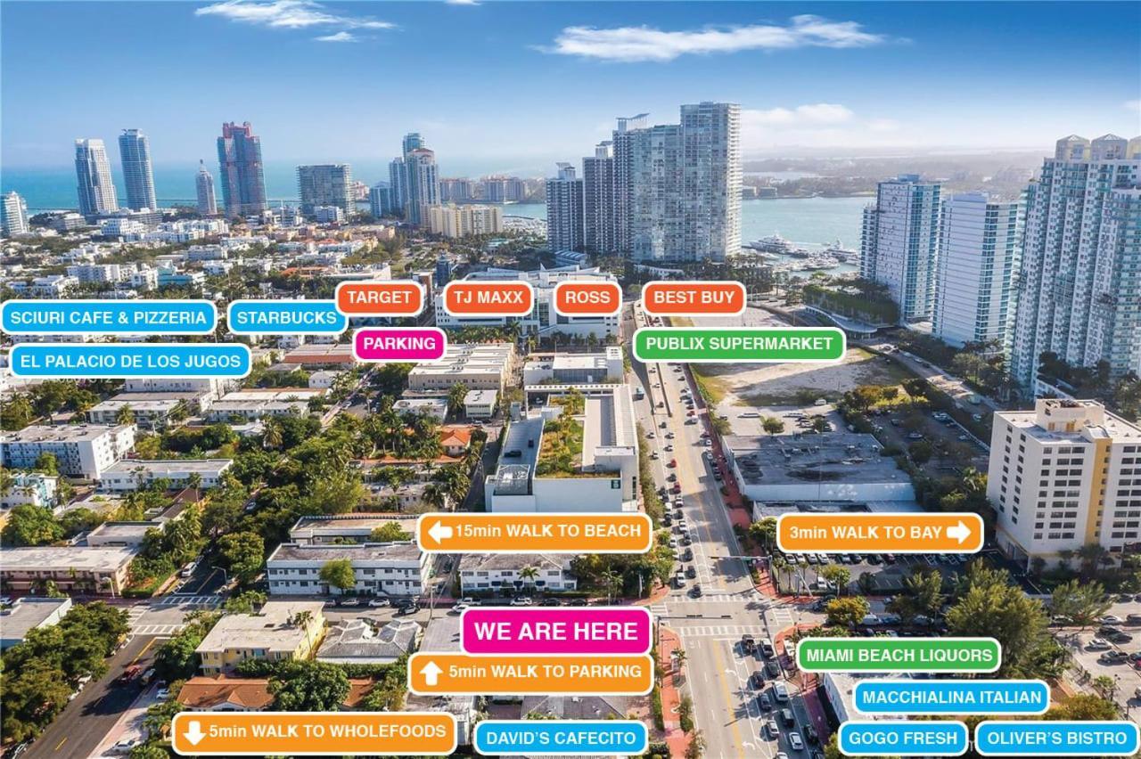 South Beach Free Parking Family & Pet Friendly Walk To Beach & Bay Miami Beach Exterior photo